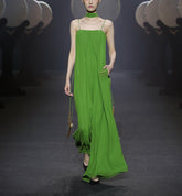 Green Spaghetti Strap Loose Wide Leg Jumpsuit - FashionByTeresa
